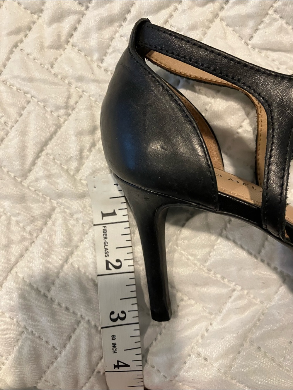 Antonio Melani MAYNAE Women's Black Leather High Heel (8) - Picture 8 of 8